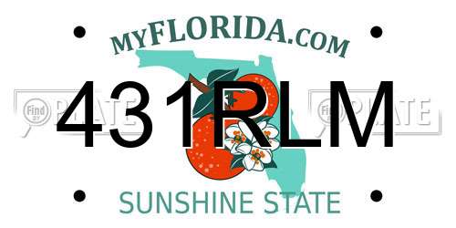 431RLM Florida License Plate