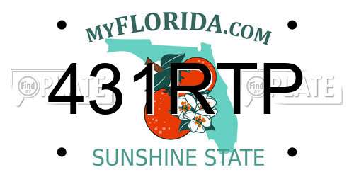 431RTP Florida License Plate