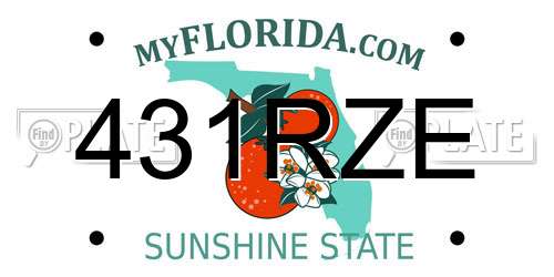 431RZE Florida License Plate
