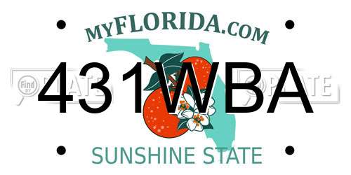431WBA Florida License Plate