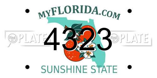 4323 Florida License Plate
