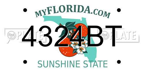 4324BT Florida License Plate