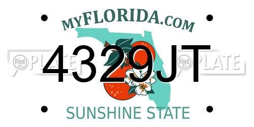 4329JT Florida License Plate