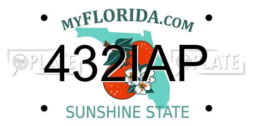 432IAP Florida License Plate