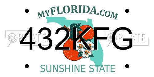432KFG Florida License Plate