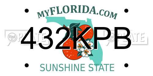 432KPB Florida License Plate