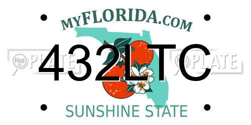 432LTC Florida License Plate