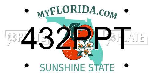 432PPT Florida License Plate