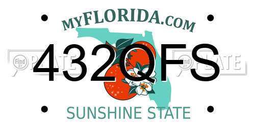 432QFS Florida License Plate