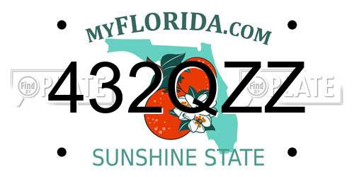 432QZZ Florida License Plate