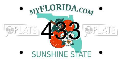 433 Florida License Plate