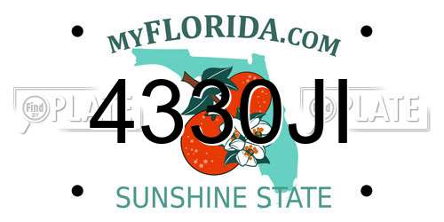 4330JI Florida License Plate