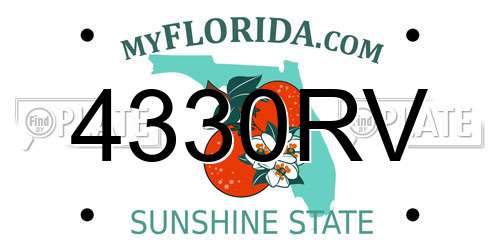 4330RV Florida License Plate