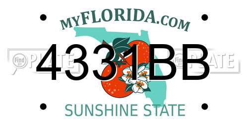 4331BB Florida License Plate