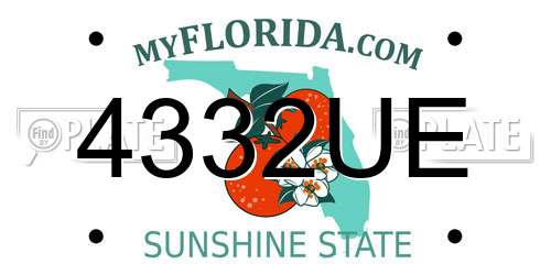 4332UE Florida License Plate