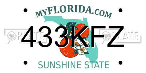 433KFZ Florida License Plate
