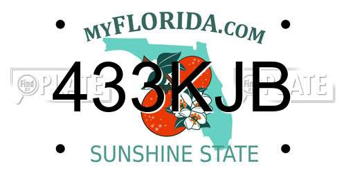 433KJB Florida License Plate
