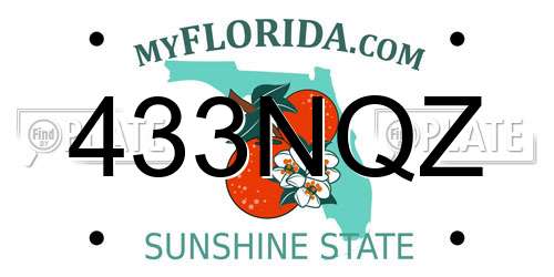 433NQZ Florida License Plate