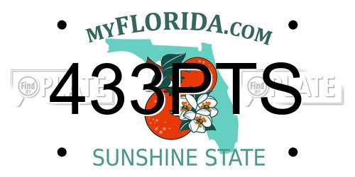 433PTS Florida License Plate