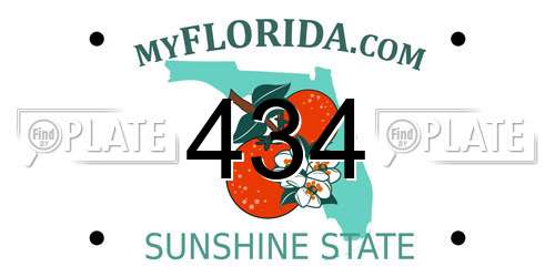 434 Florida License Plate