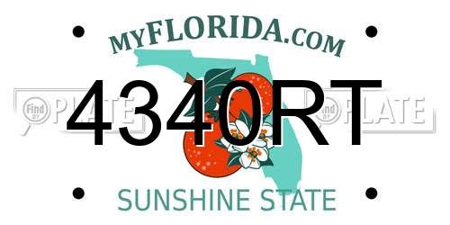 4340RT Florida License Plate