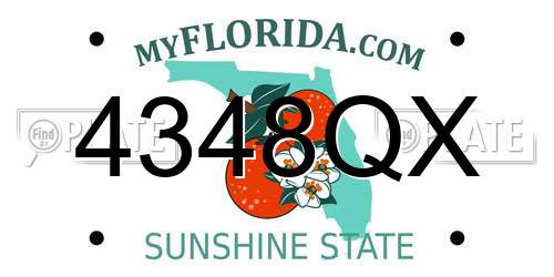 4348QX Florida License Plate