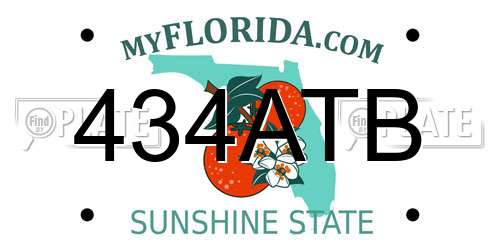 434ATB Florida License Plate