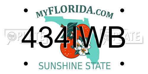 434IWB Florida License Plate