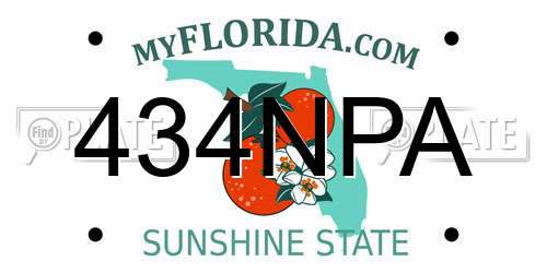 434NPA Florida License Plate