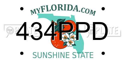 434PPD Florida License Plate