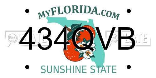 434QVB Florida License Plate
