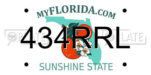 434RRL Florida License Plate