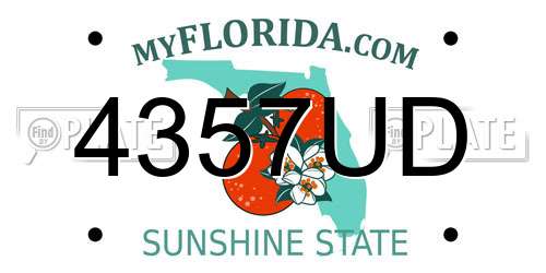 4357UD Florida License Plate