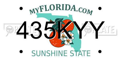 435KYY Florida License Plate