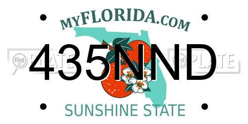 435NND Florida License Plate
