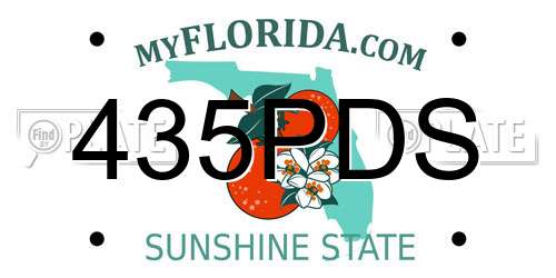 435PDS Florida License Plate
