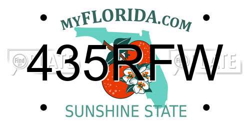 435RFW Florida License Plate