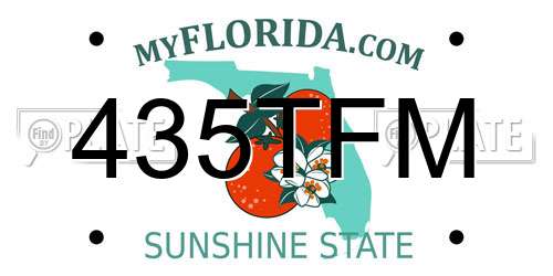 435TFM Florida License Plate