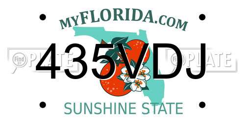 435VDJ Florida License Plate