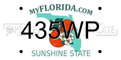 435WP Florida License Plate