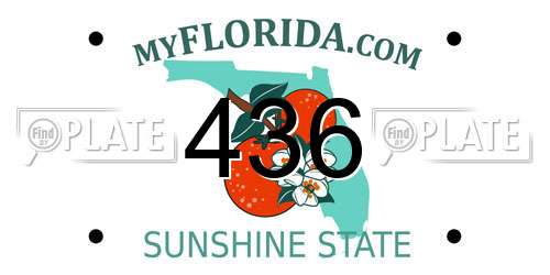 436 Florida License Plate