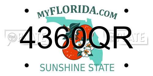 4360QR Florida License Plate