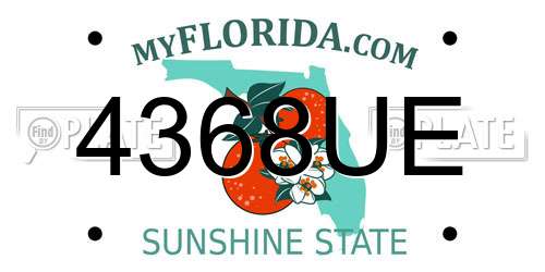 4368UE Florida License Plate