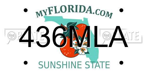 436MLA Florida License Plate