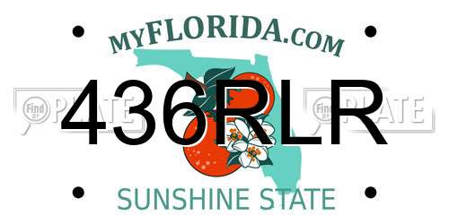 436RLR Florida License Plate