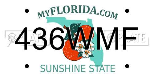 436WMF Florida License Plate