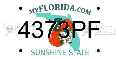 4373PF Florida License Plate