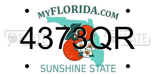 4373QR Florida License Plate