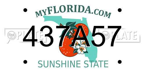 437A57 Florida License Plate