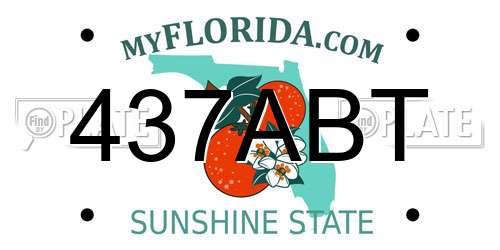 437ABT Florida License Plate